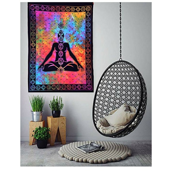 7 Chakras Symbols Wall Tapestry - Picture 2 of 4